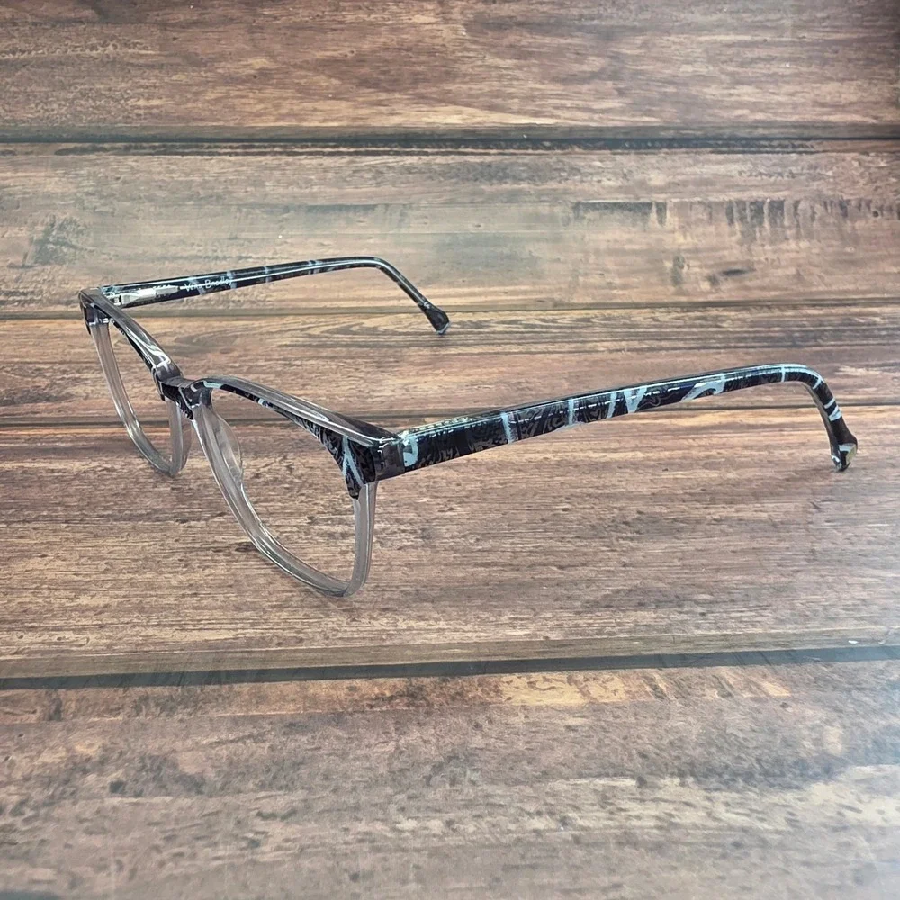 Vera Bradley Andie Indio Eyeglass Frames Black Grey Clear Cat Eye 52-16-135